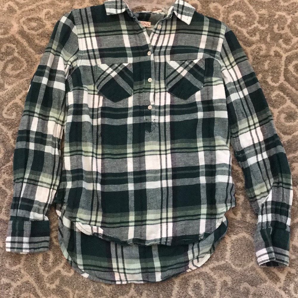 Green plaid flannel